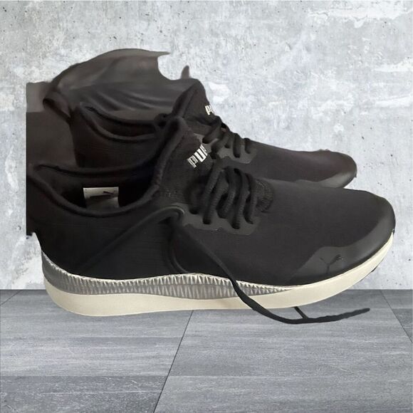 Puma Womens Black Lace Up Softfoam Pacer Next Cage St2 Casual Sneakers Size 9 - Picture 1 of 14